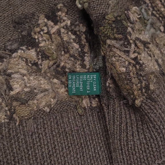 Lauren Ralph Lauren Womens P/M Wool Knit Full Zip Hoodie The Dog Hunt Blue Green - Picture 12 of 14